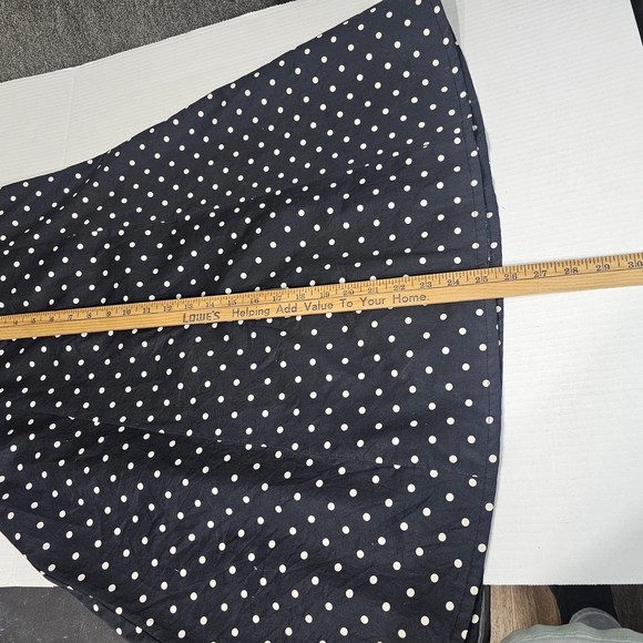 Merona Navy and White Polka Dot Midi Dress - Picture 7 of 9